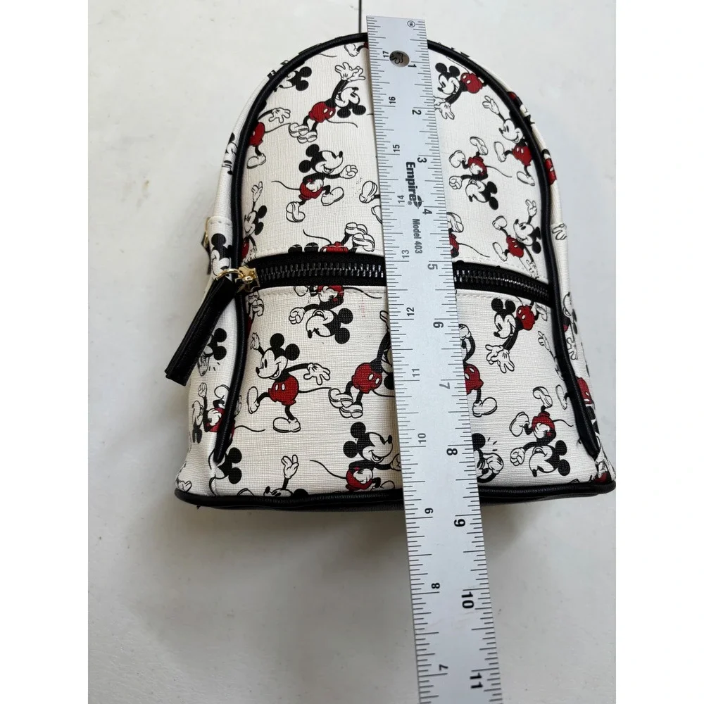 Disney Mickey Mouse All Over Print Mini Backpack White‎ Black Red